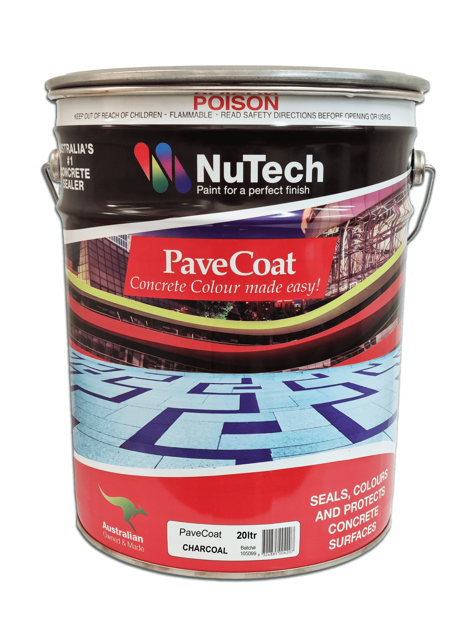 Nutech PaveCoat Coloured Sealer – Charcoal – 20L