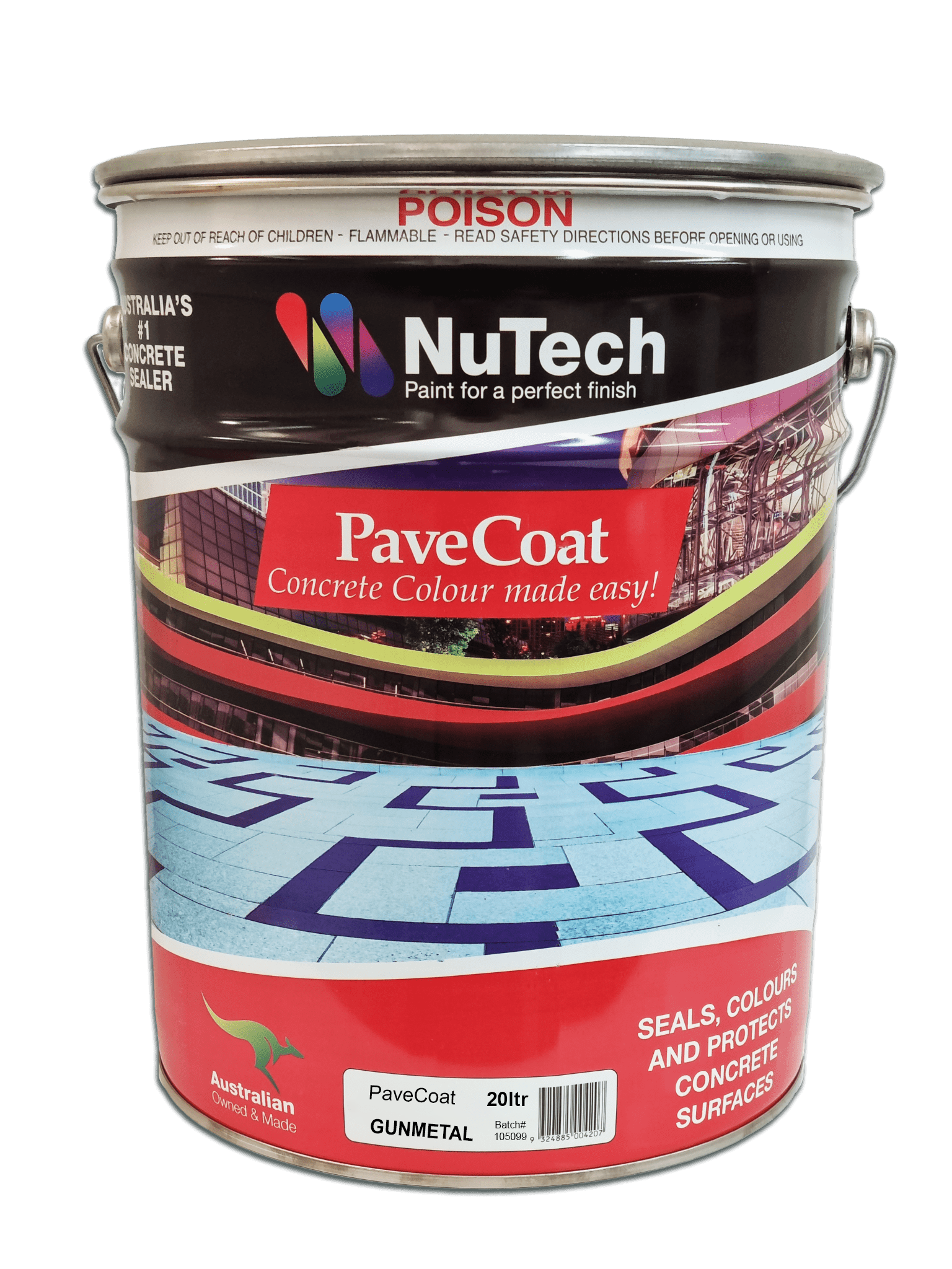 Nutech PaveCoat Coloured Sealer – Gunmetal – 20L