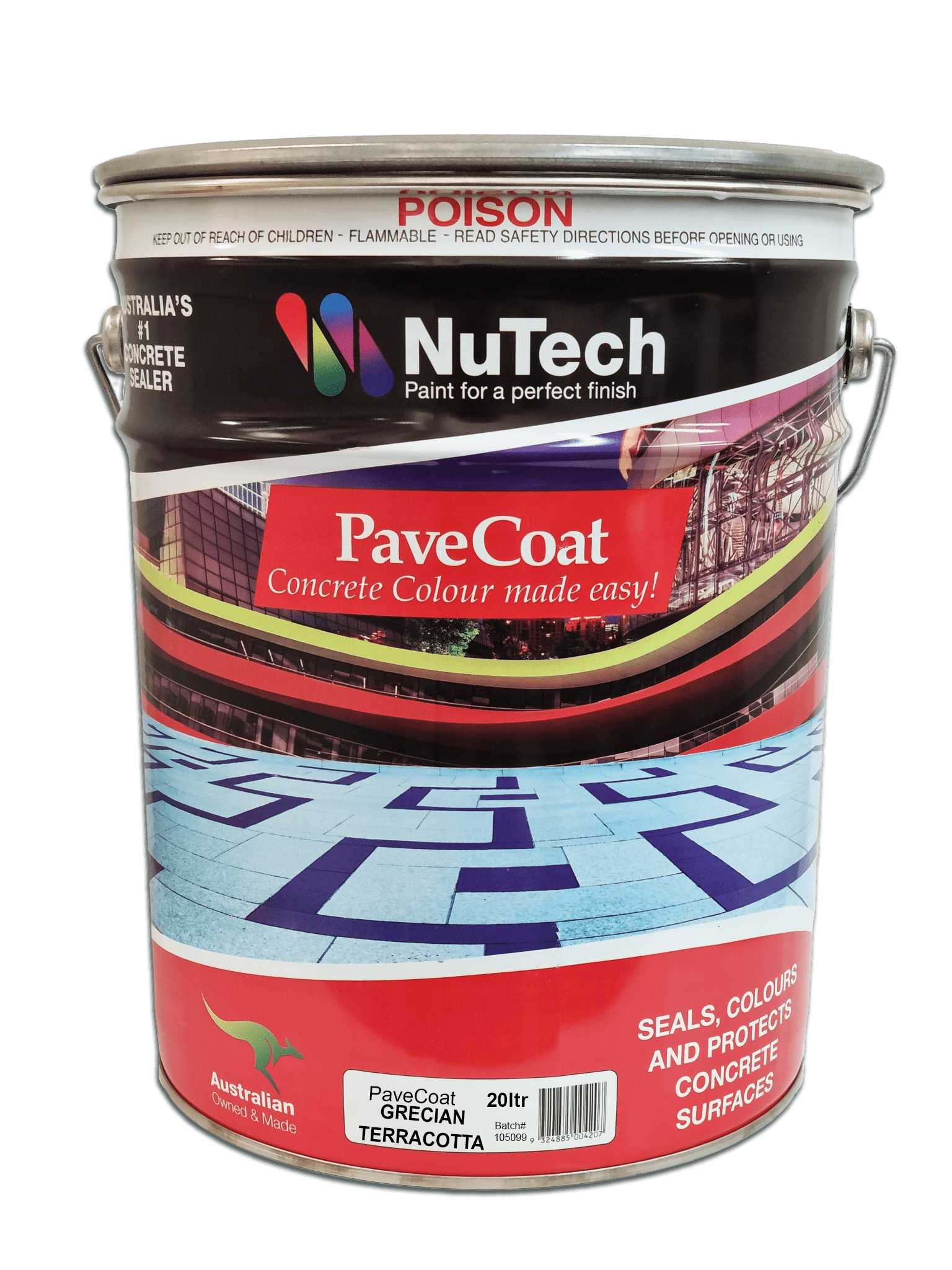 Nutech PaveCoat Coloured Sealer – Grecian Terracotta – 20L