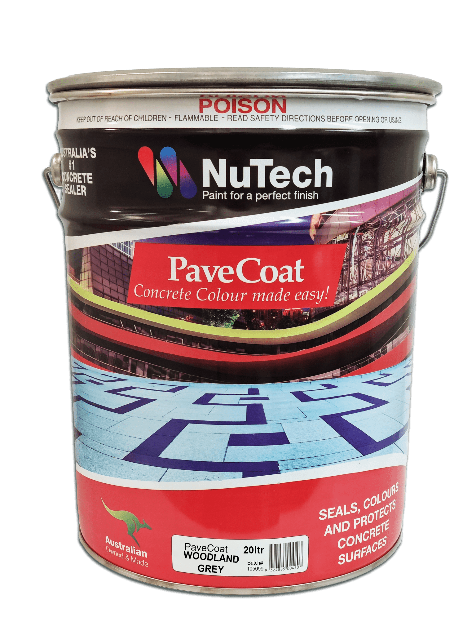 Nutech PaveCoat Coloured Sealer – Woodland Grey – 20L