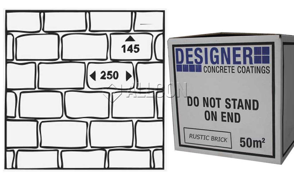 Designer Rustic Brick Stencil – 50m