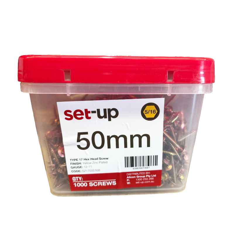 50mm 5/16 Type 17 Hex Head (flange) Timber Screw